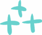 Three teal plus signs with rounded edges, arranged in a scattered pattern on a light gray background.