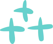Three teal plus signs with rounded edges, arranged in a scattered pattern on a light gray background.