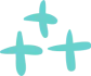 Three teal plus signs with rounded edges, arranged in a scattered pattern on a light gray background.