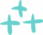 Three teal plus signs with rounded edges, arranged in a scattered pattern on a light gray background.
